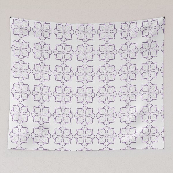 Item preview, Minimal Purple Flower Pattern Clean Modern Line Design designed and sold by EL-Lebedenko.