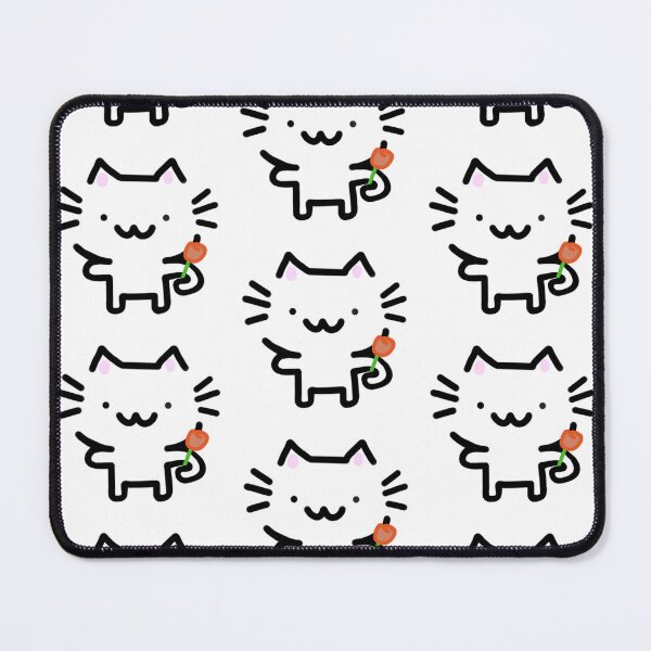 Item preview, Smiling Cat Holding Orange Flower designed and sold by AestheteArchive.