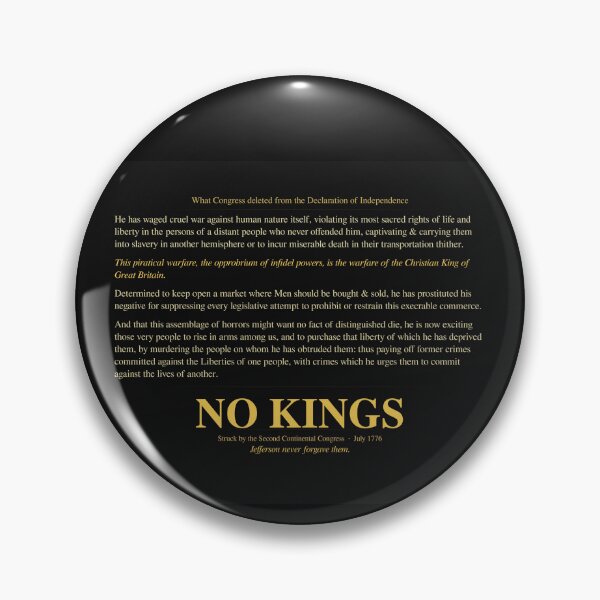 Item preview, No Kings - Deleted Clause Declaration of Independence designed and sold by No Kings Bling.