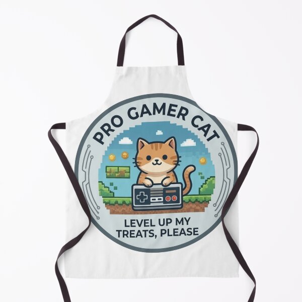 Item preview, Funny Gamer Cat Gift Pro Gamer Cat Level Up My Treats Please Cat Lover Gaming Shirt Gamer Gift designed and sold by Dev Mode.