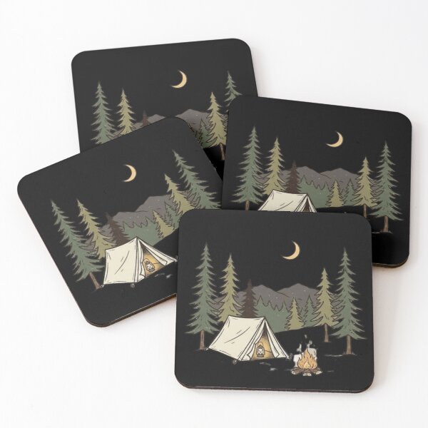 Item preview, Cozy Camping Under Moonlight - Mountain Adventure designed and sold by insplate.