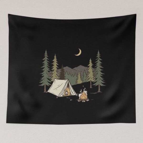 Item preview, Cozy Camping Under Moonlight - Mountain Adventure designed and sold by insplate.