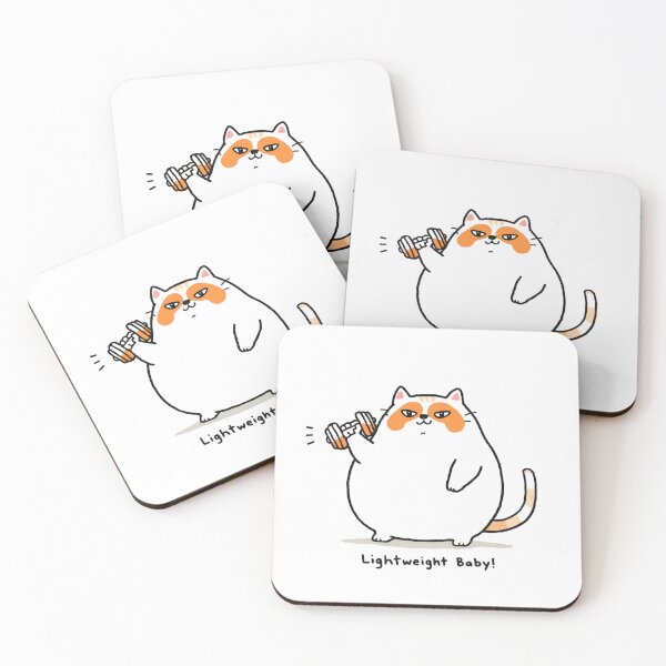 Item preview, Orange Cat Lifting Weights – Funny Gym Cat Workout Design designed and sold by Sparkofart07.