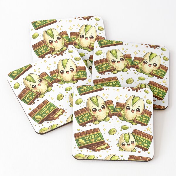 Item preview, Dubai Pistachio Chocolate Kawaii Pattern designed and sold by redsharkuk.