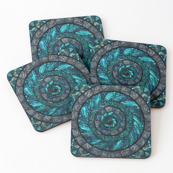 Item preview, New Zealand Māori Paua Pattern Koru Design 907 designed and sold by GrinGalore.