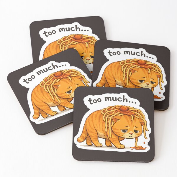 Item preview, Spaghetti Cat Moody Ginger Cats Series  designed and sold by LadyArtSpirit.