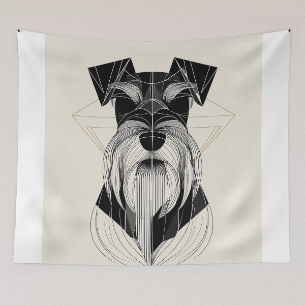 Item preview, Geometric Schnauzer Portrait designed and sold by lautir.