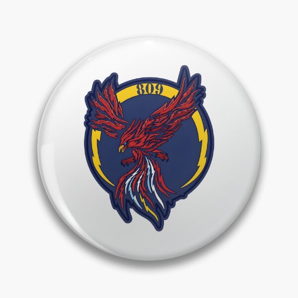 Item preview, 809 Naval Air Squadron Lightning Phoenix Patch designed and sold by CharlieDesings.