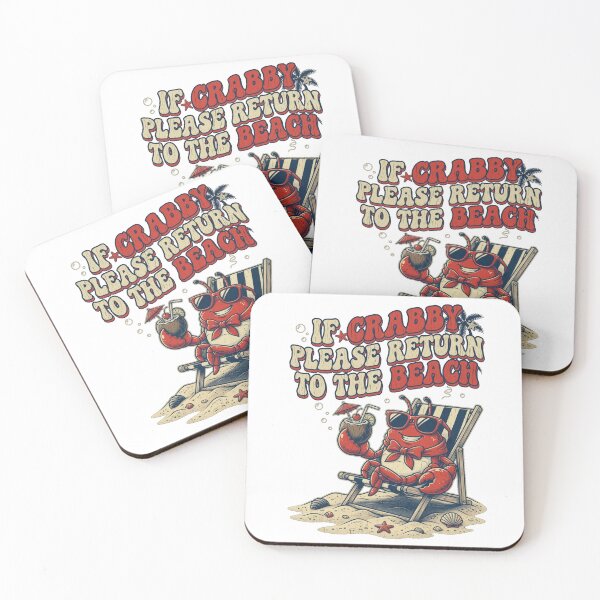 Item preview, If Crabby Please Return to the Beach Funny Vintage designed and sold by CF_VintageDesign.
