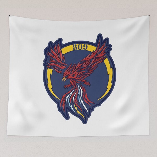 Item preview, 809 Naval Air Squadron Lightning Phoenix Patch designed and sold by CharlieDesings.