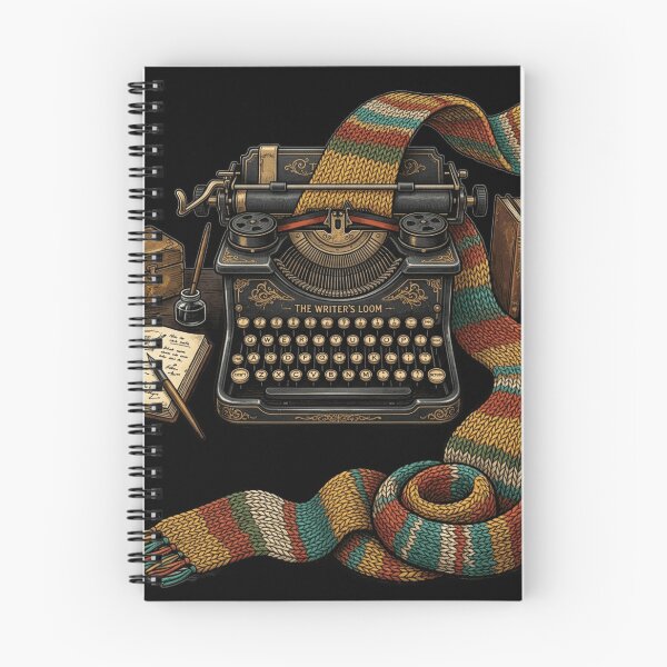 Item preview, Vintage Typewriter Knitting Scarf Dark Academia designed and sold by Retro Mood Co.