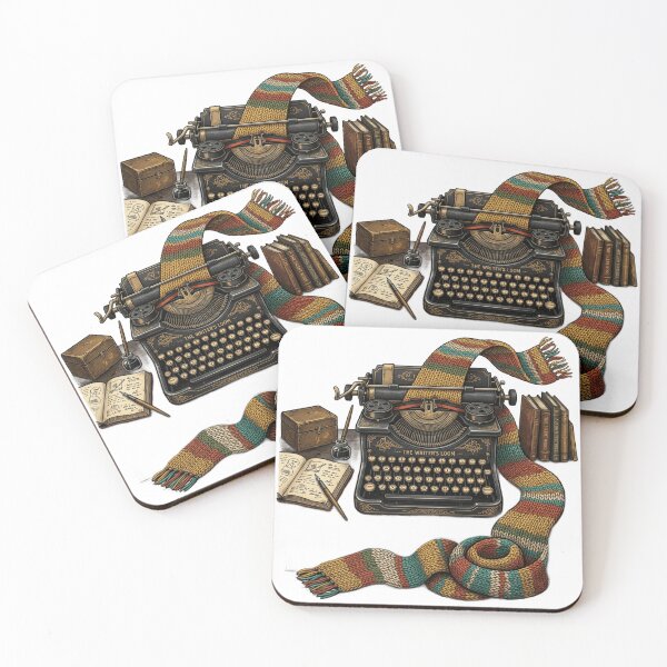 Item preview, Vintage Typewriter Knitting Scarf Dark Academia designed and sold by Retro Mood Co.