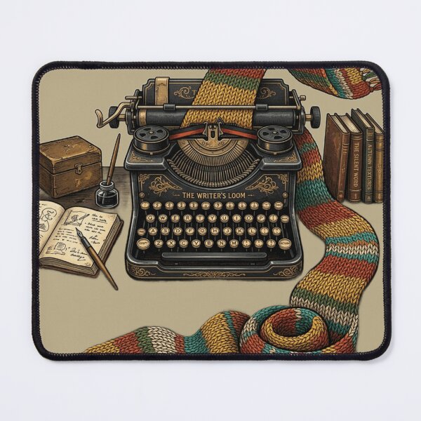 Item preview, Vintage Typewriter Knitting Scarf Dark Academia designed and sold by Retro Mood Co.