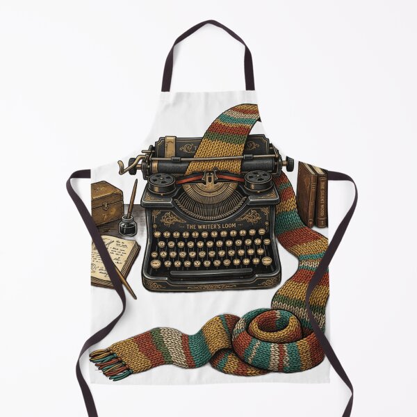 Item preview, Vintage Typewriter Knitting Scarf Dark Academia designed and sold by Retro Mood Co.