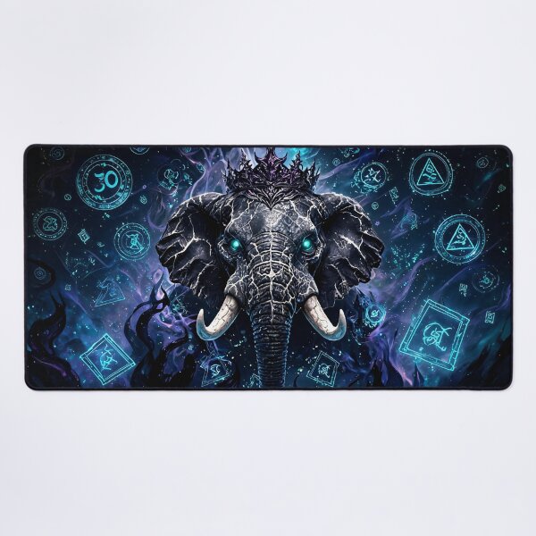 Item preview, Dark Royal Elephant – Mystic Dark Fantasy Art designed and sold by WonderPiks.