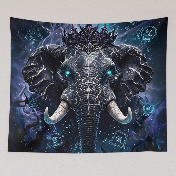 Item preview, Dark Royal Elephant – Mystic Dark Fantasy Art designed and sold by WonderPiks.