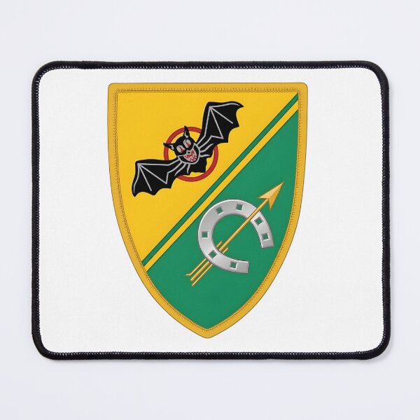Item preview, Military Shield Insignia with Bat, Horseshoe, and Arrow designed and sold by CharlieDesings.