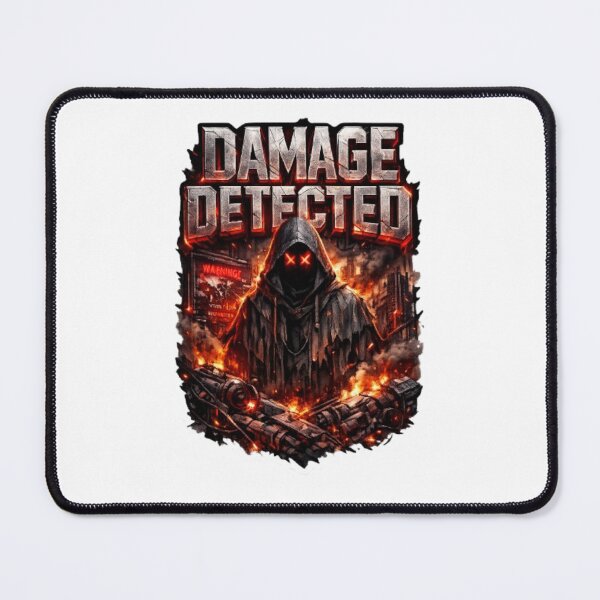 Item preview, DAMAGE DETECTED – Cyberpunk Dystopian Sticker Design designed and sold by THAMIM REALITY 2.0.