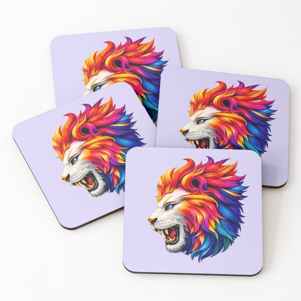 Item preview, Neon Roaring Lion - New Art King of the Jungle - New Collection designed and sold by Royal Beast Art.