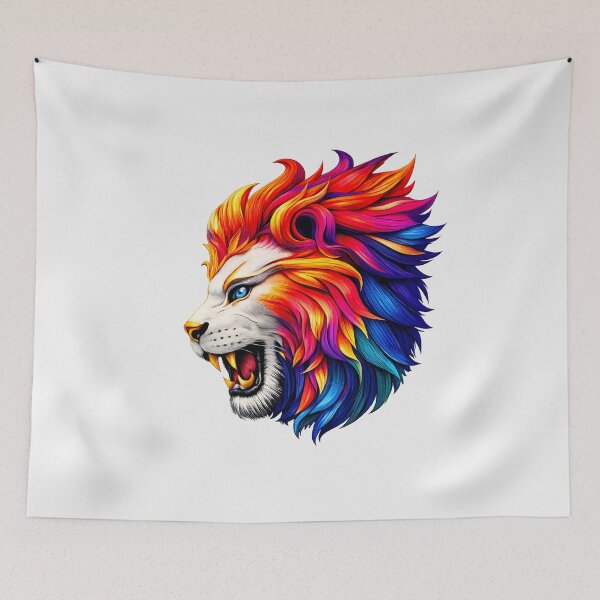 Item preview, Neon Roaring Lion - New Art King of the Jungle - New Collection designed and sold by Royal Beast Art.
