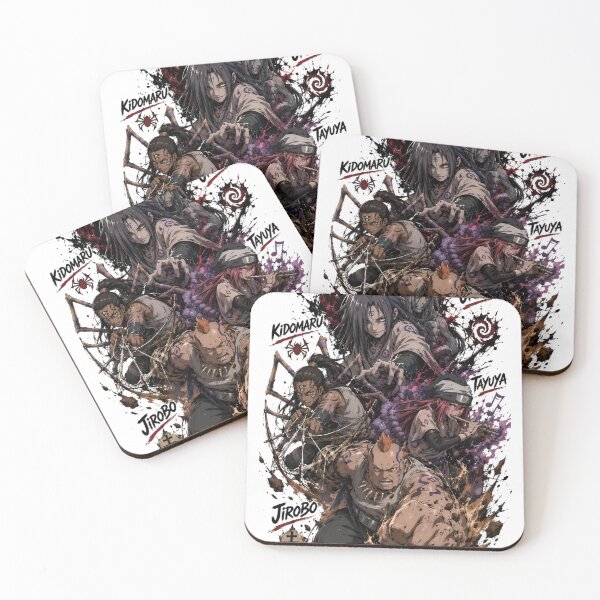 Item preview, Naruto Sound Four – Sakon Ukon Kidomaru Tayuya Jirobo Anime Villains Art Print designed and sold by Dyan4.