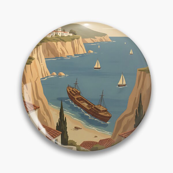 Item preview, Zakynthos Greece, Greek Island Vintage Travel Tourism designed and sold by TravelersGems.