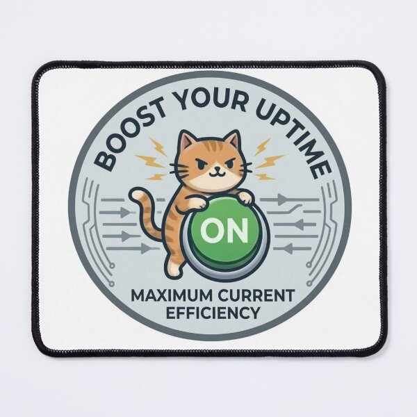 Item preview, Funny Sysadmin Gift Boost Your Uptime Maximum Efficiency  Cat DevOps Shirt Server Uptime Humor Gift designed and sold by Dev Mode.
