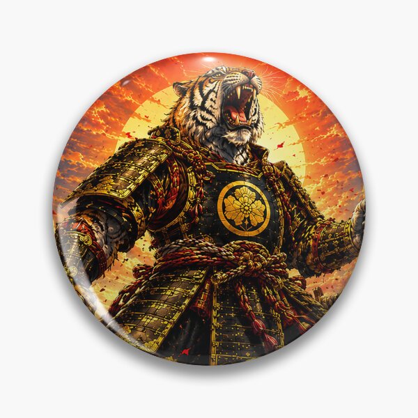Item preview, Japanese Samurai Warrior Tiger in Battle designed and sold by nikkolaus.