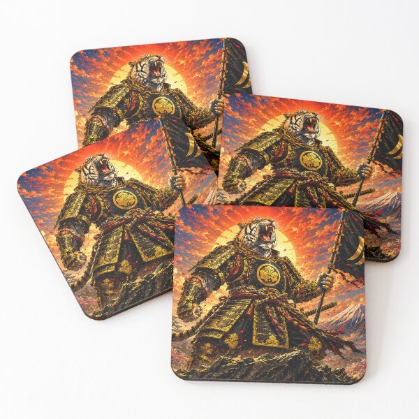 Item preview, Japanese Samurai Warrior Tiger in Battle designed and sold by nikkolaus.