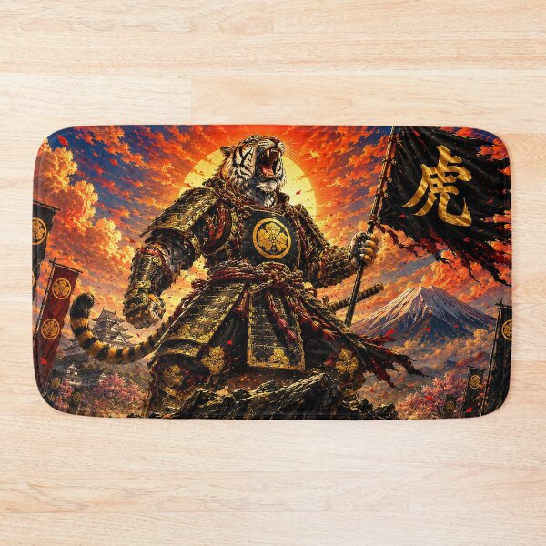 Item preview, Japanese Samurai Warrior Tiger in Battle designed and sold by nikkolaus.