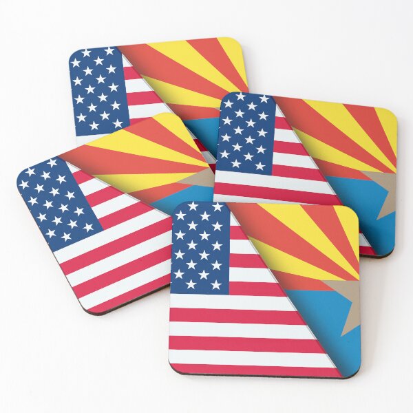 Item preview, Double Flag of USA and Arizona. United States and Arizona official flags. 3D illustration. Illustration of Double Flag. National symbol. American and Arizona symbol. Two Flags Together designed and sold by Decoriolus.