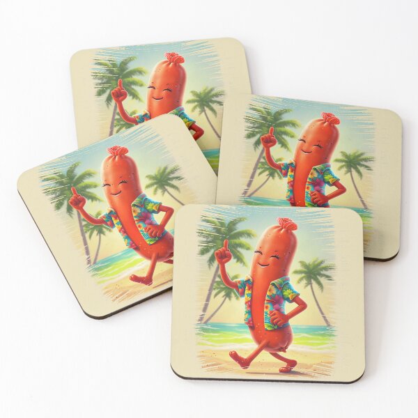 Item preview, Happy hotdog Hawaiian shirt summer beach BBQ grilling picnic designed and sold by BigMRanch.
