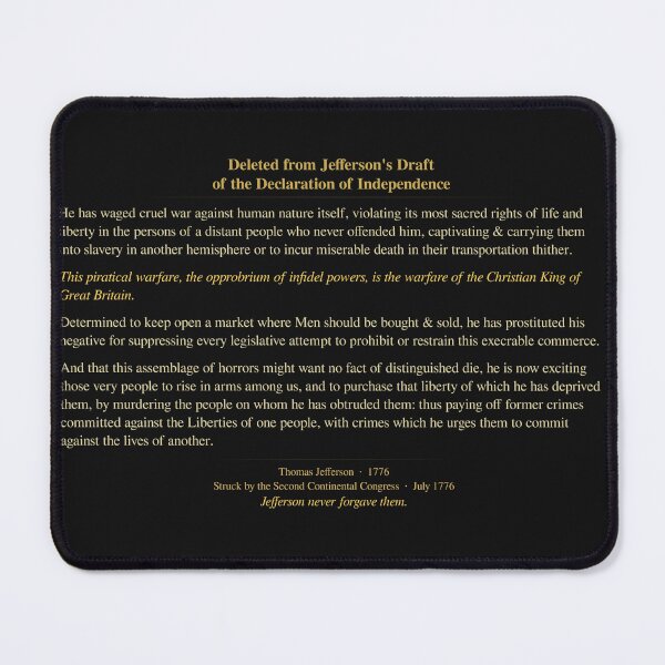 Item preview, Jefferson's Deleted Clause - Declaration of Independence designed and sold by No Kings Bling.