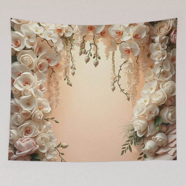 Item preview, Elegant White Orchid and Rose Floral iPhone Case designed and sold by IntelliMindDesigns.