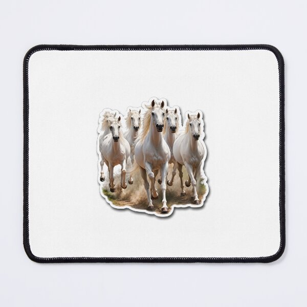 Item preview, Beautiful Seven Running White Horses Artwork designed and sold by Farheen786.
