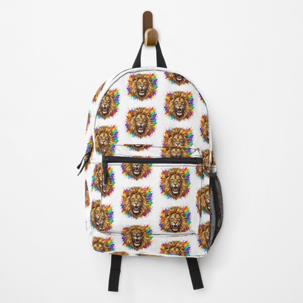 Item preview, Golden Lion Head with Rainbow Explosion designed and sold by Marcu Ioachim.