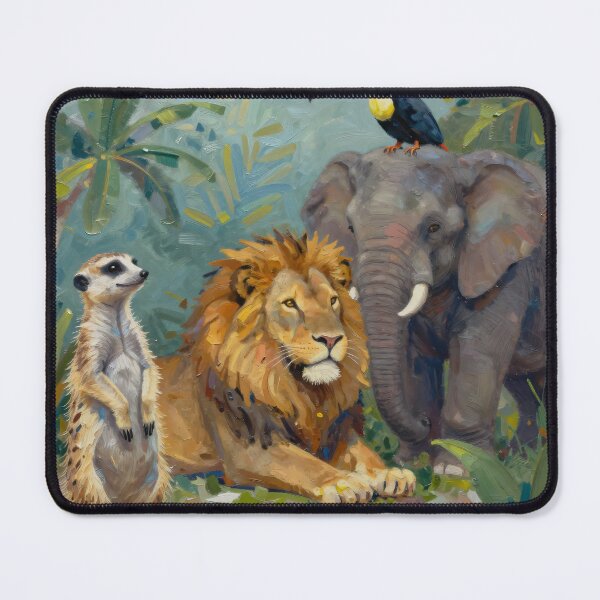 Item preview, Wild Animal Friends Lion Elephant Toucan Meerkat designed and sold by Fariks.