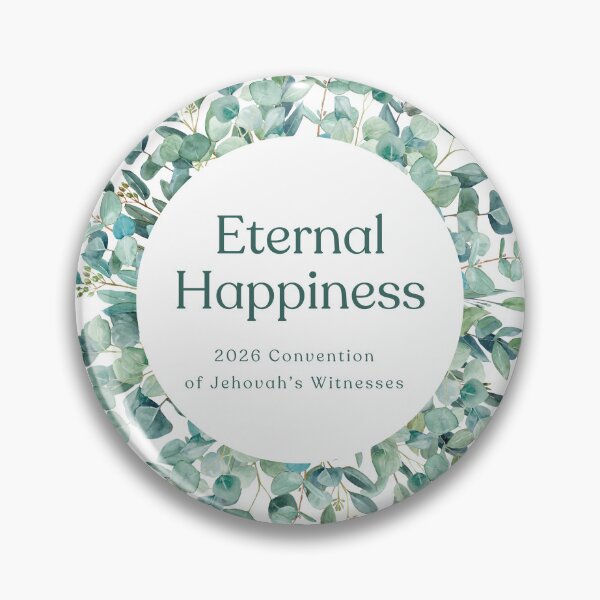 Item preview, 2026 JW Convention Eternal Happiness Notebook | Minimalist Eucalyptus Wreath Design designed and sold by Kishaprints.