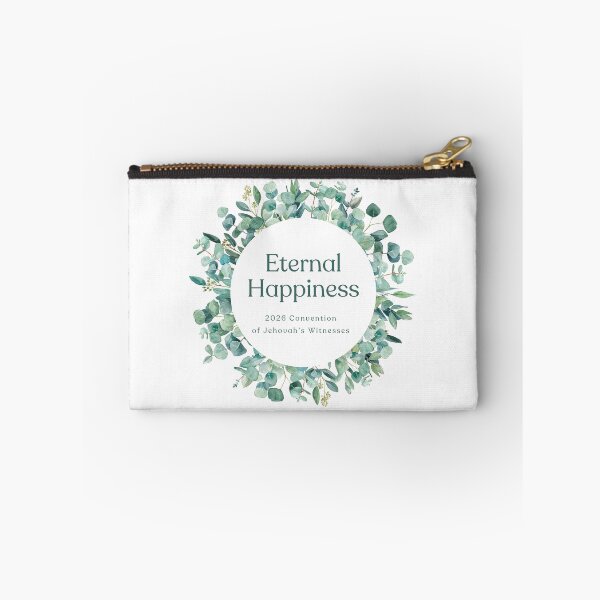 Item preview, 2026 JW Convention Eternal Happiness Notebook | Minimalist Eucalyptus Wreath Design designed and sold by Kishaprints.