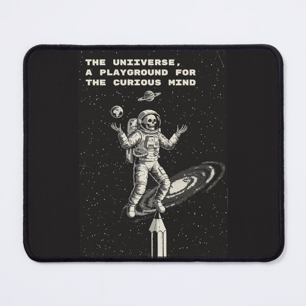 Item preview, "Universe A Playground" Surreal Astronaut Skeleton Pencil Art designed and sold by Cipher & Soul.
