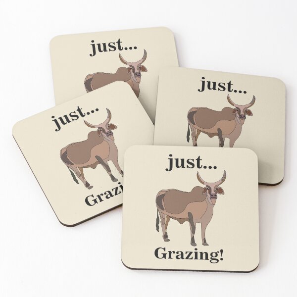 Item preview, Zebu Cow Grazing designed and sold by Nisha Prabhu.