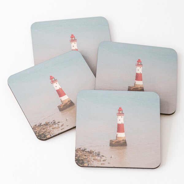 Item preview, Burling gap lighthouse in England along the seven sisters cliffs - summer nautical travel photography designed and sold by Christa Stroo Photography.