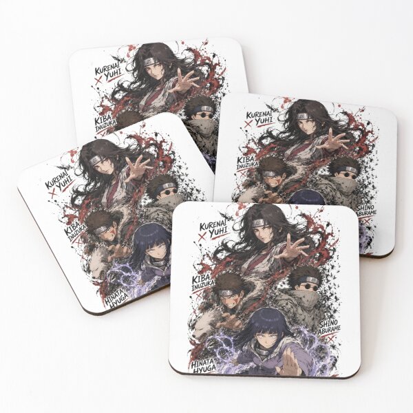 Item preview, Naruto Team 8 – Hinata Hyuga Kiba Shino Kurenai Anime Art Print designed and sold by Dyan4.
