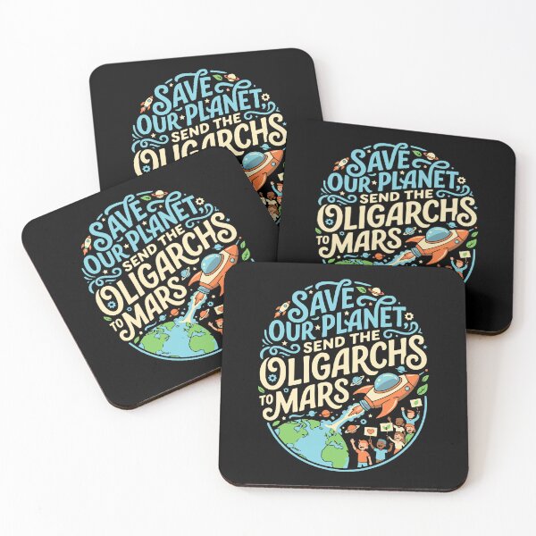 Item preview, Rocket Carries Oligarchs to Mars Funny Sci-Fi designed and sold by AntiqueImages.