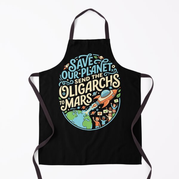 Item preview, Rocket Carries Oligarchs to Mars Funny Sci-Fi designed and sold by AntiqueImages.