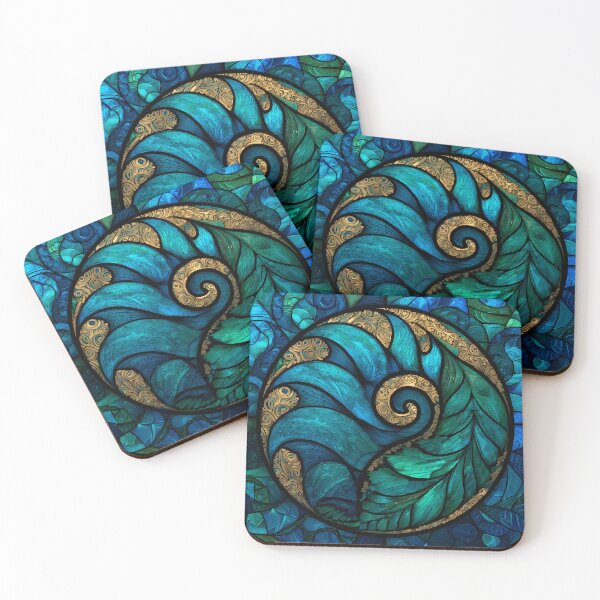 Item preview, New Zealand Māori Paua Pattern Koru Design 908 designed and sold by GrinGalore.