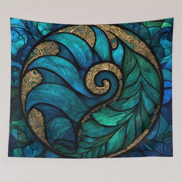 Item preview, New Zealand Māori Paua Pattern Koru Design 908 designed and sold by GrinGalore.