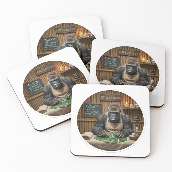 Item preview, Gentle Gorilla Funny Butterfly Spa Day designed and sold by SoftAuraStudi0.