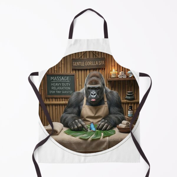 Item preview, Gentle Gorilla Funny Butterfly Spa Day designed and sold by SoftAuraStudi0.