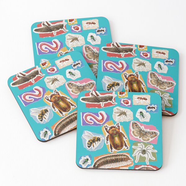 Item preview, Bug season spring summer insects paper collage designed and sold by BigMRanch.